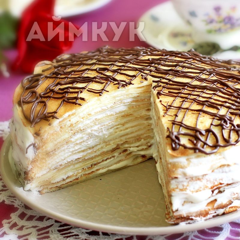 Как приготовить блинный торт с нежным сливочным кремом