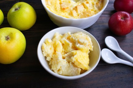 Необычные яблоки в сливочном покрывале