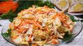 Творческий салат с курицей и корейской морковкой