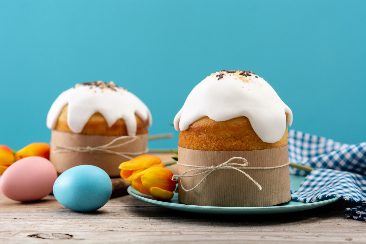 Нежный пасхальный кулич с изысканной глазурью
