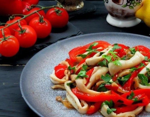 Острые кальмары: быстро и вкусно