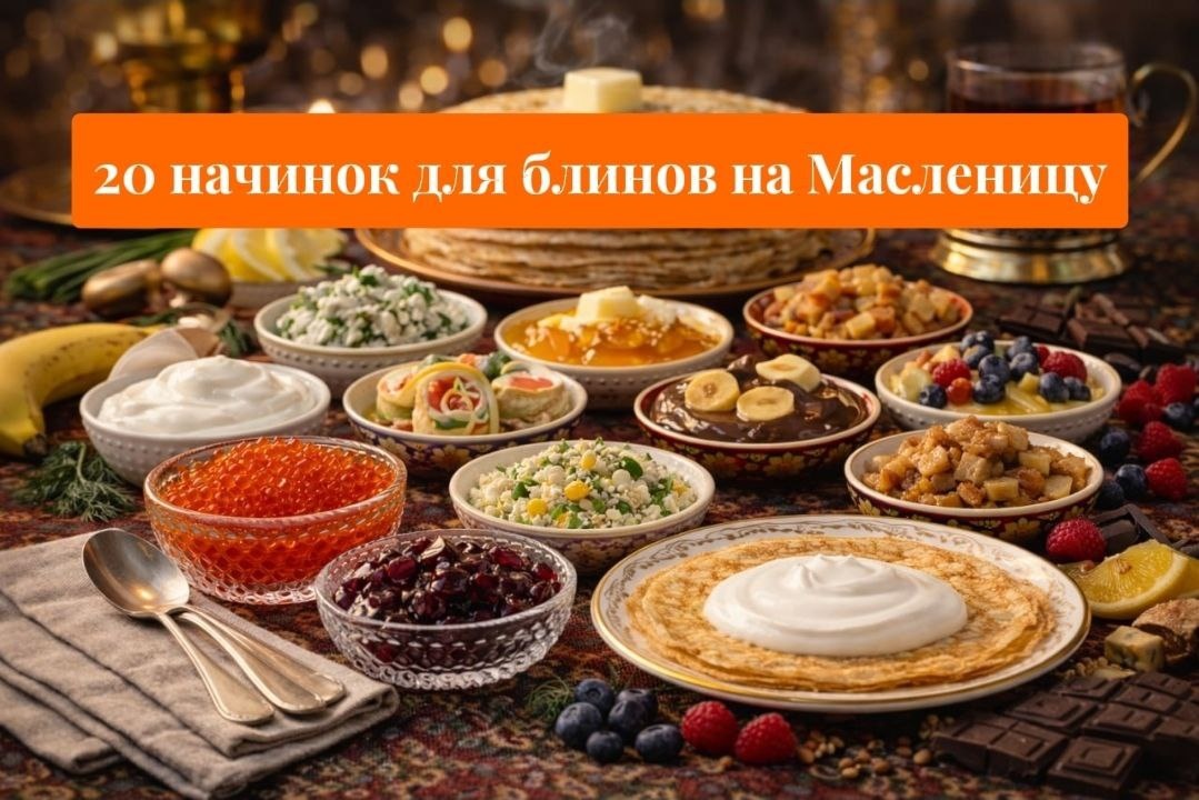 20 начинок для блинов, которые станут хитами на Масленицу