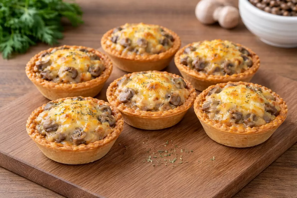 Грибной жульен в тарталетках: просто, быстро и вкусно